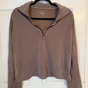 Athleta Women's Brown Quarter-Zip Sweatshirt
